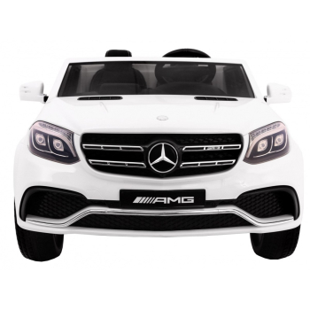 Auto na akumulator Mercedes AMG GLS63 dla dzieci Biały + Lakierowany + 4x4 + Nawiew powietrza